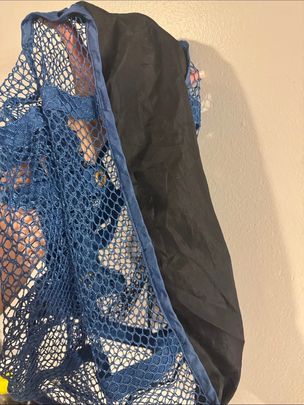 Coach Blue Mesh Drawstring Tote